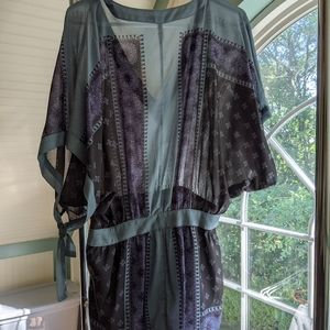 Free People Santa Cruz Bandana Print Kimono Dress